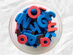 Tub of lowercase Magnetic Letters